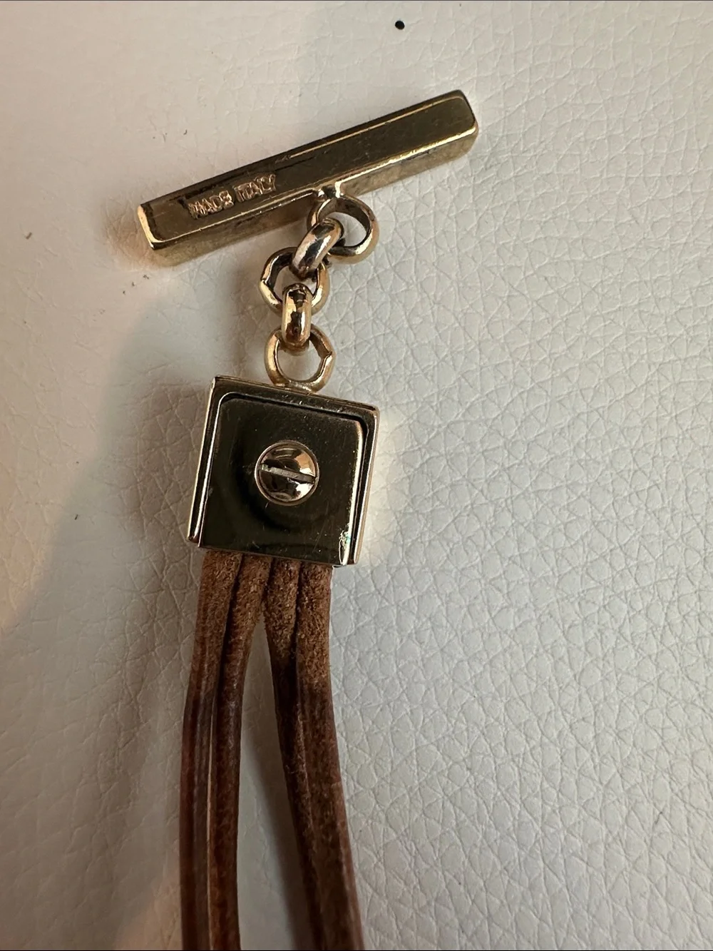 Salvatore Ferragamo Brown Leather Multi-Strand Bracelet with Gold Hardware